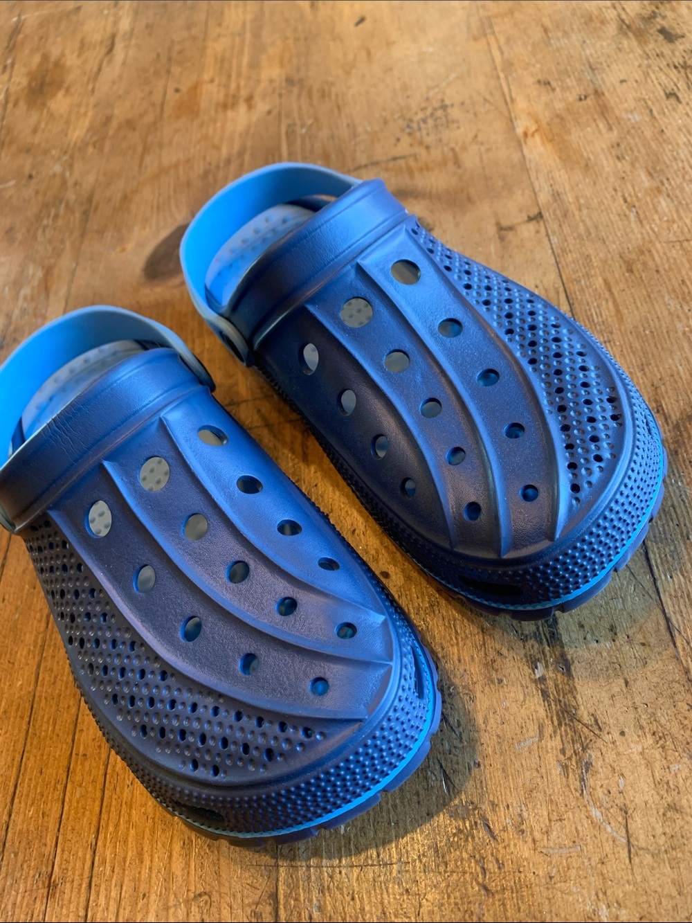 Navy Blue Slip-On Clog Sandals - Picture 11 of 16